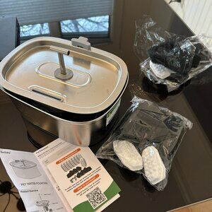 Cat Water Fountain Stainless Steel: 3.2L/108oz